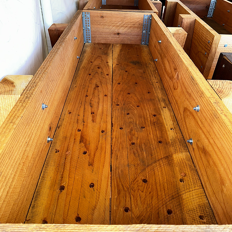 inside of Newly Built Wooden Garden Bed